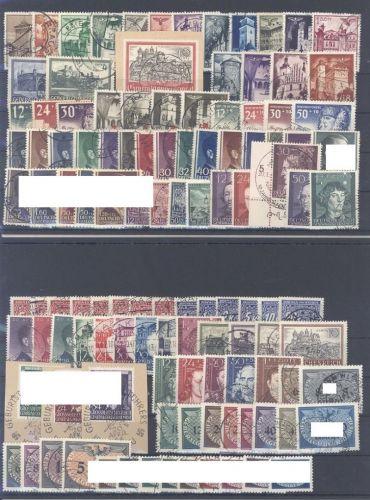 Dt. Bes. 2. WK, umfangreicher gestempelter Posten auf 7 Steckkarten