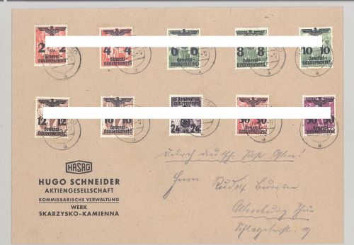 Dt. Bes. 2. WK Generalgouvernement, 8 Briefe aus 14-39 als Posten