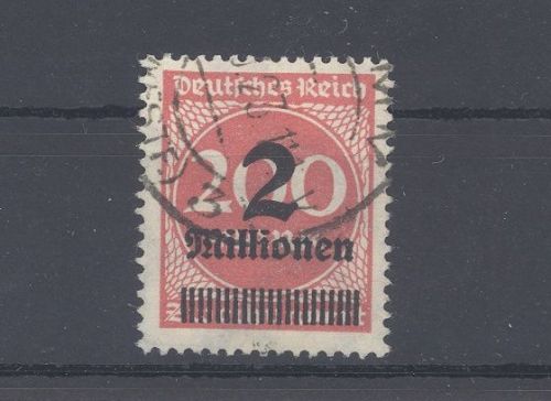 Dt. Reich Michel Nummer 309 Y, 2 Mio. 1923 gestempelt, geprüft BPP