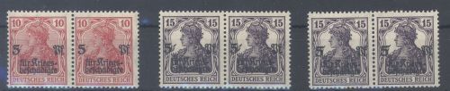 Dt. Reich Michel Nummer 105-06, Freimarken 1919 ** Paare, geprüft