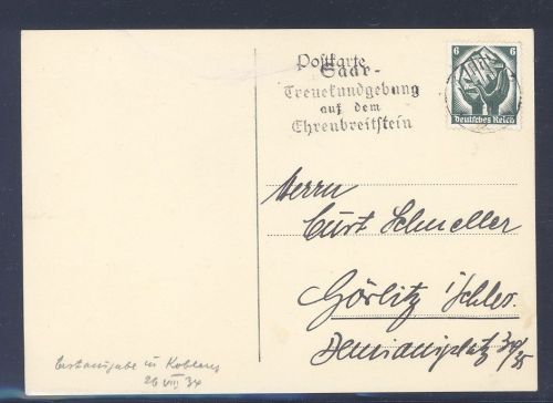 Dt. Reich FDC Michel Nummer 544, 6 Pfg. Saarabstimmung 1934