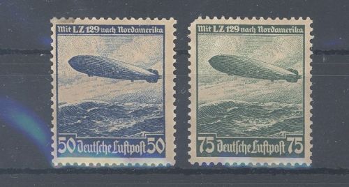 Dt. Reich Michel Nummer 606-07, Zeppelin 1936 **