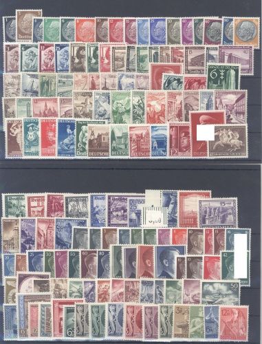 Dt. Reich, umfangreicher *-** Posten aus 1933-45 auf 3 Steckkarten