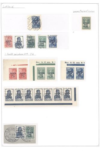 Dt. Bes. 2. WK Lettland, interesssantes Sammlungsblatt