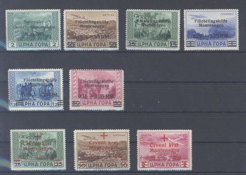 Dt. Bes. 2. WK Montenegro, ** Posten auf Steckkarte