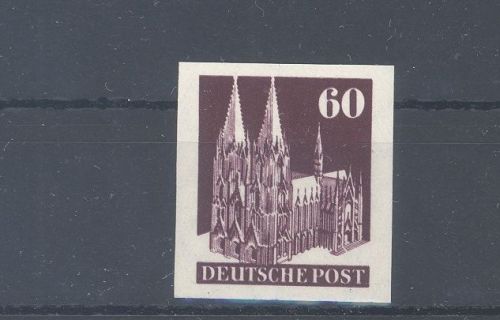 Bizone Michel Nummer 93, 60 Pfg Bauten 1948 ungezähnt **