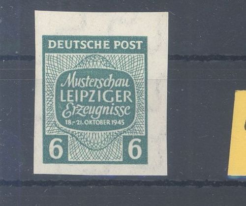 SBZ Michel Nummer 124 X U, 6 Pfg. Freimarken 1945 ungezähnt **