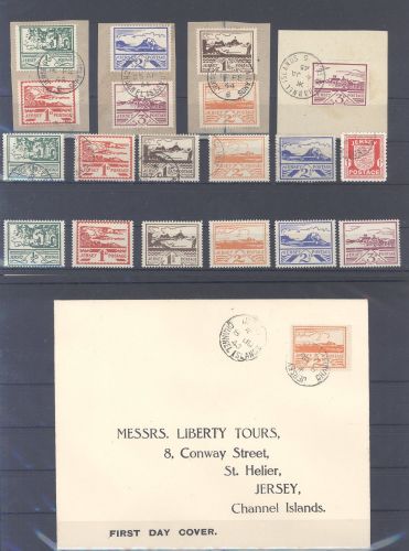 Dt. Bes. 2. WK Jersey, **/gestempelter Posten mit Brief