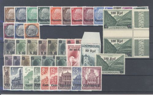 Dt. Bes. 2. WK Luxemburg Michel Nummer 1-41 überkomplett **