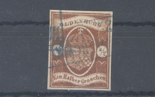 Oldenburg Michel Nummer 11a, 1-2 Groschen 1861 gestempelt