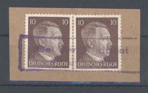 Dt. Feldpost 2. WK, Briefstück Stempel "Bei der Feldpost eingeliefert"