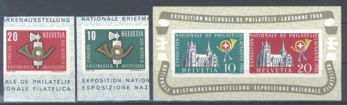 Schweiz Block 10 und Einzelmarken aus Block 10 **