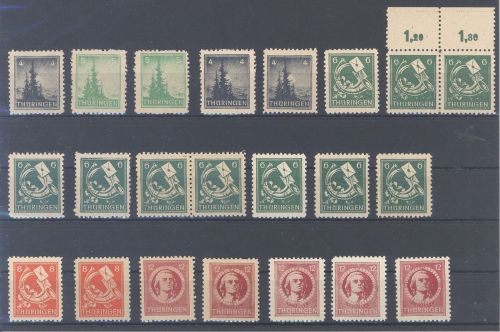 SBZ, ** Posten BPP geprüfter Werte aus Michel 92-99 auf 3 Steckkarten
