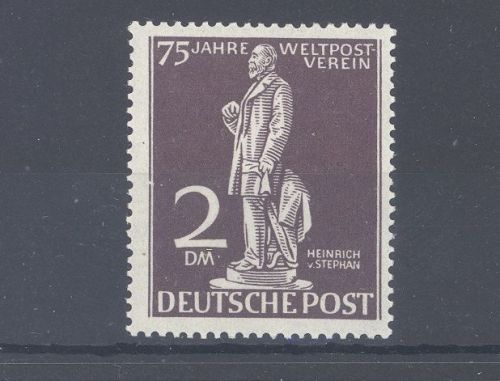 Berlin Michel Nummer 41 II, 2 DM Weltpostverein Plattenfehler II **