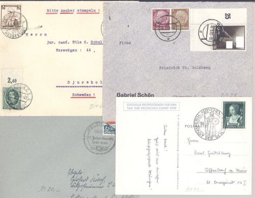 Dt. Reich, interessanter Belege Bestand 1933-45 im Briefealbum