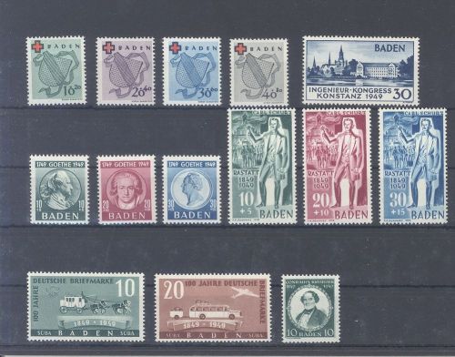 Franz. Zone Baden, ** Posten aus 1949