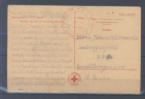 All. Besetzung, Weihnachtsbotschaft als Kriegsgefangenenpost Camp Sefons
