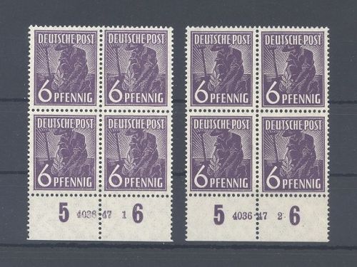 All. Besetzung, 2 x Michel Nummer 944, 6 Pfg. als gute ** HAN Paare