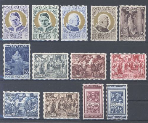 Vatikan Michel Nummer 174-86, Jahrgang 1951 **