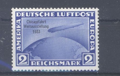 Dt. Reich Michel Nummer 497, 2 RM Chicagofahrt 1933 **