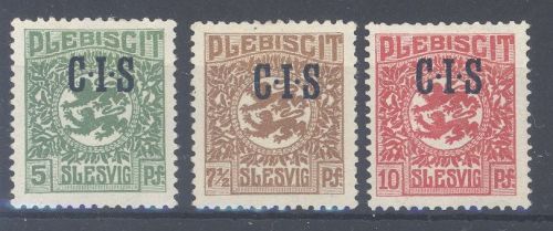 Dt. Abstimmung Schleswig C.I.S. Michel Nummer 2-4 ungebraucht * geprüft