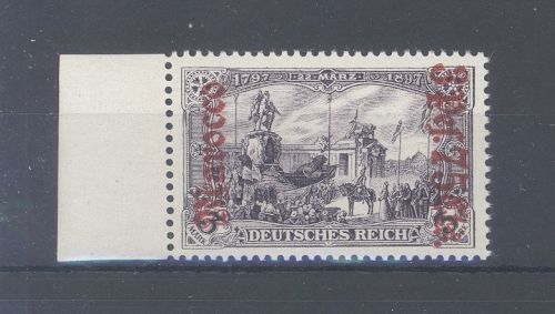 Deutsche Post Marokko Michel Nummer 32, 3 Mark 1905 ** Seitenrand