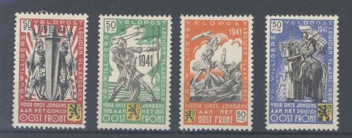 Dt. Bes. 2. WK Belgien Michel Nr. I-IV, Flämische Legion 1941-43 **