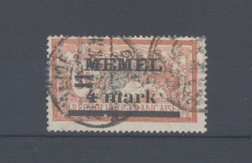 Memel Michel Nummer 31 Iy PF I, 4 Mark 1920 gestempelt, gp. BPP