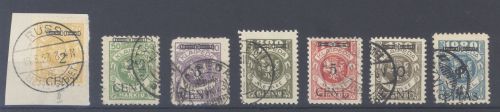 Memel Michel Nummer 176-82, Freimarken 1923 gestempelt