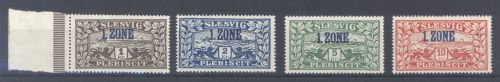 Dt. Abstimmung Schleswig Michel Nummer 25-28 aus Freimarken 1920 **
