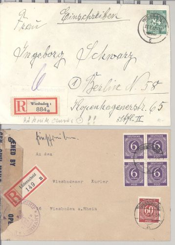 All. Bes., 6 Zensur R - Briefe aus 1946-47 als Posten