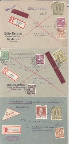 All. Bes., 6 Eilboten - Nachnahme Briefe als Posten