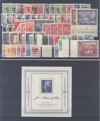 SBZ Michel Nummer 182-241 incl. Block 6 **