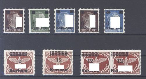 Dt. Bes. 2. WK Kurland, **/gestempelter Posten, einiges geprüft
