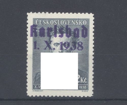 Dt. Bes. 2. WK Sudetenland Karlsbad Michel Nr. 59, 2 Kc **