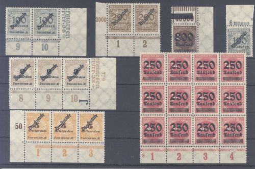 Dt. Reich, ** Posten Hochinfla mit 12 Block 295z, geprüft BPP