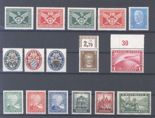 Dt. Reich, ** Posten aus 1924-32 auf Steckkarte