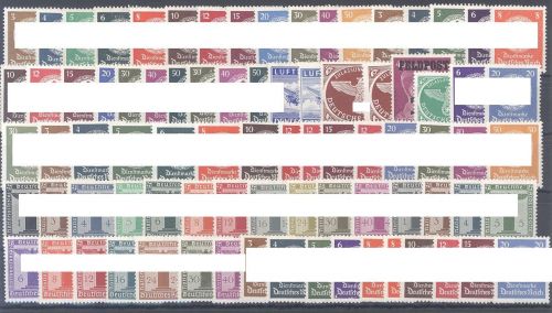 Dt. Reich Dienst, **/* Posten Michel Nummer 132-77 auf Steckkarte