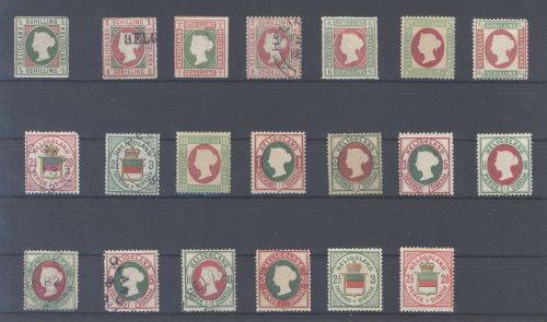 Helgoland, umfangreicher */gestempelter Posten, viel signiert