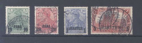 Deutsche Post Türkei Michel Nummer 12-20 II aus 1900-04 gestempelt