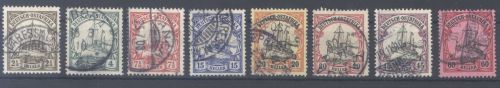Dt. Kolonien Ostafrika Mi.Nr. 30-37, Freimarken 1905 gestempelt