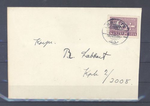 Dt. Feldpost 2. WK, Brief 1944 mit finnischer Frankatur