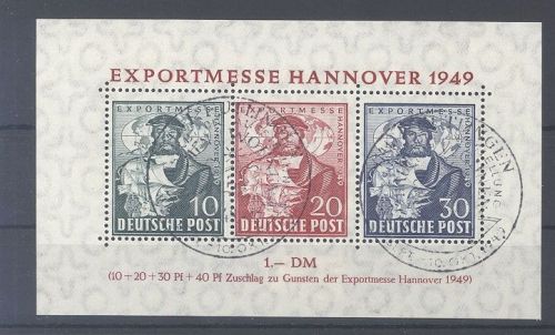 Bizone Block 1, Exportmesse 1949 mit SST aus Reutlingen