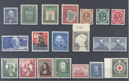 Bund, ** Posten mit besseren Werte und Sätzen aus 1949-53