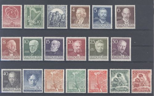 Berlin, **/*, meist ** Posten aus 1949-52 auf Steckkarte