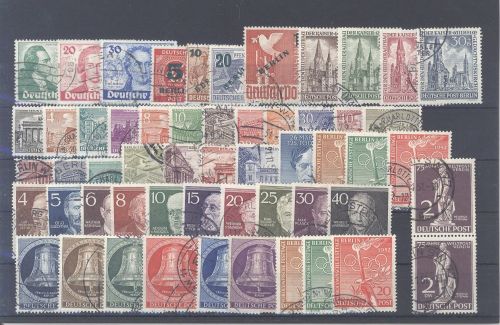 Berlin, gestempelter Posten aus 1949-52 auf Steckkarte