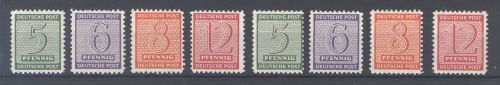 SBZ Mi.Nr. 120-23x+y, Freimarken 1945 **