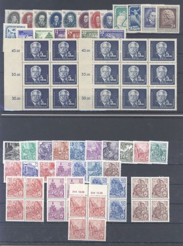 DDR, ** Posten aus 1949-55 auf 4 Steckkarten