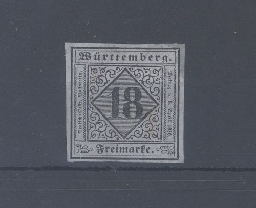 Württemberg Michel Nummer 5, 18 Kreuzer Freimarke 1851 gestempelt