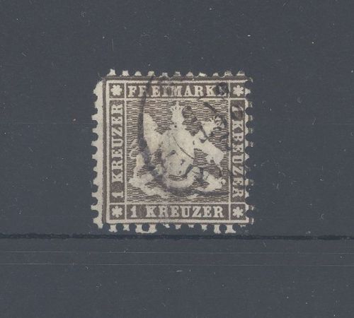 Württemberg Michel Nummer 21, 1 Kreuzer Freimarke 1862 gestempelt